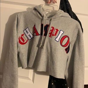 cropped champion hoodie. never worn